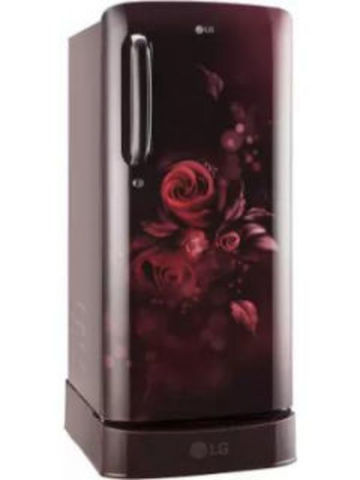 LG 185 L 5 Star Inverter Direct-Cool Single Door Refrigerator (GL-D201ASEU,  Scarlet Euphoria, Base stand with drawer) : : Electronics